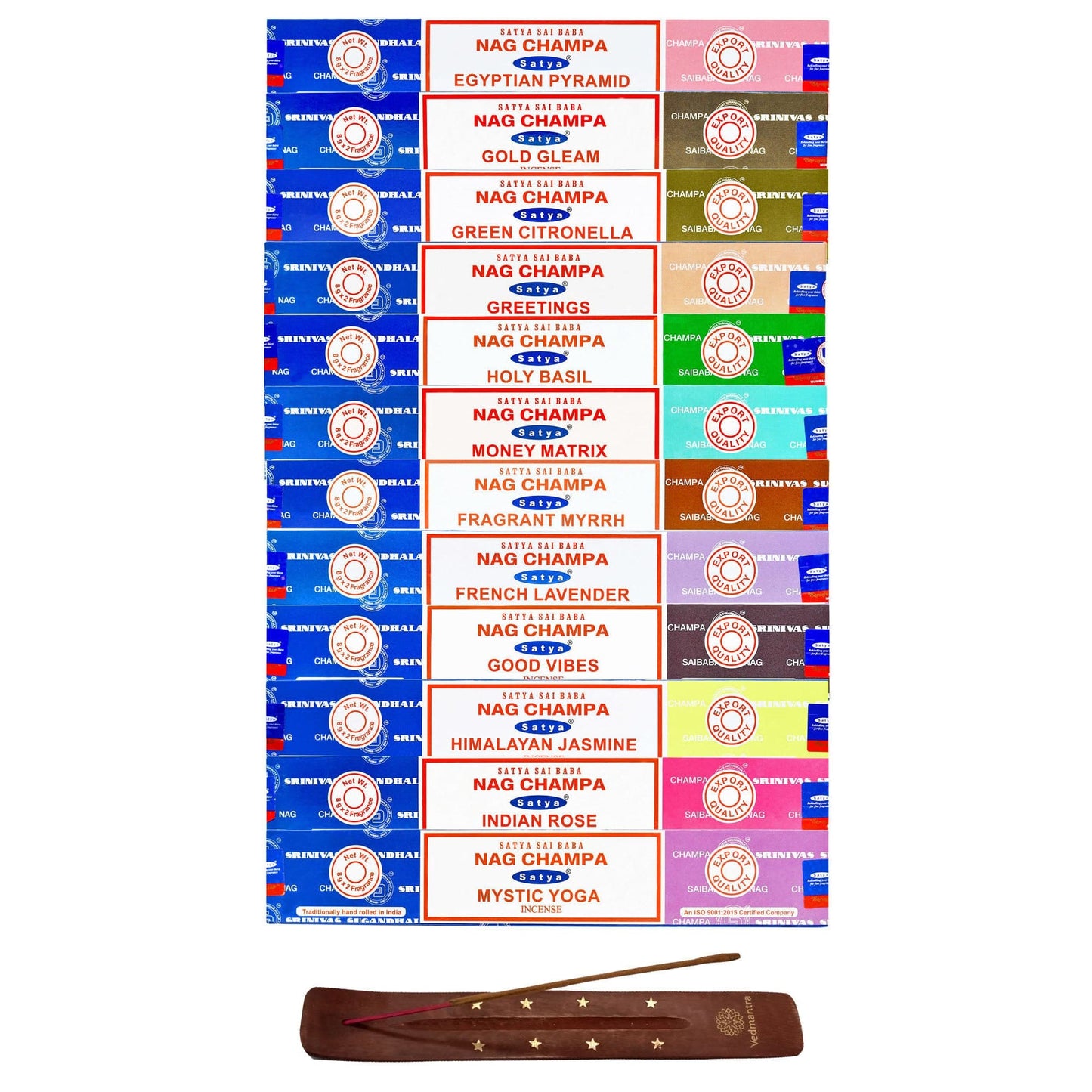 Satya 12 Pack Assorted Nag Champa Combo.