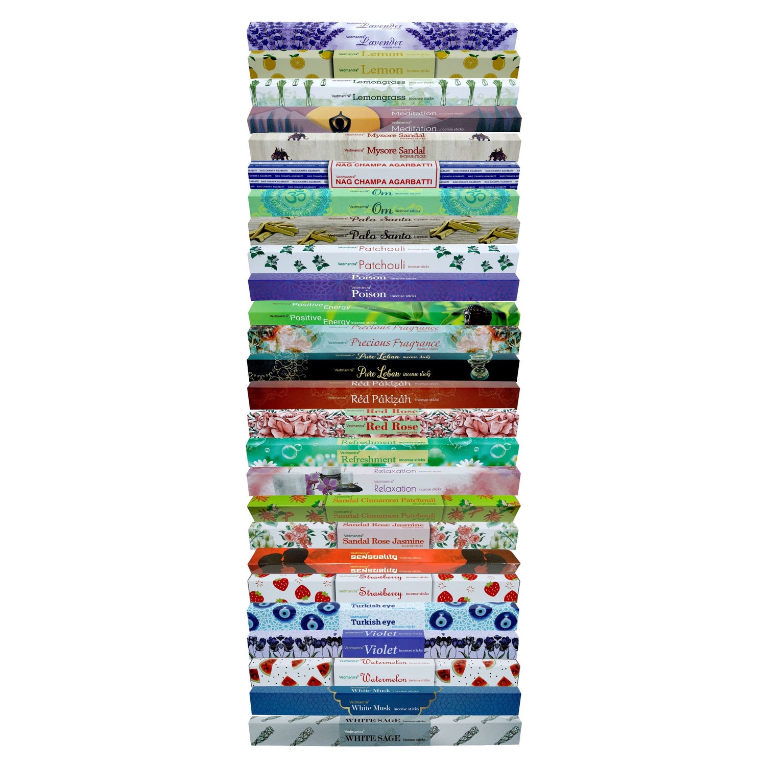 Vedmantra 26 Pack Assorted Premium Incense Stick Set-B.