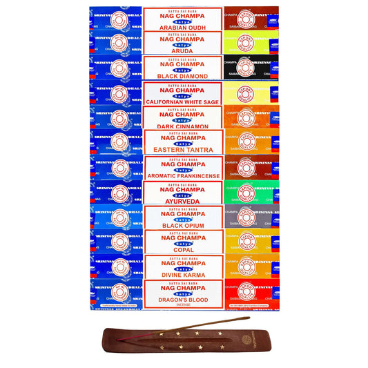 Satya 12 Pack Assorted Nag Champa Combo.