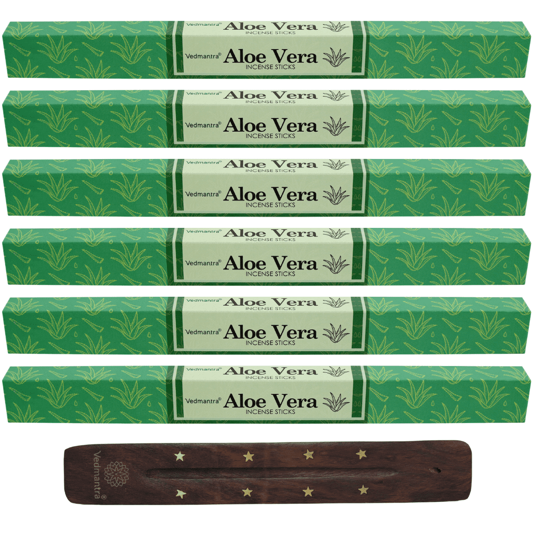 Vedmantra 6 Pack Premium Incense Stick - Aloe Vera.