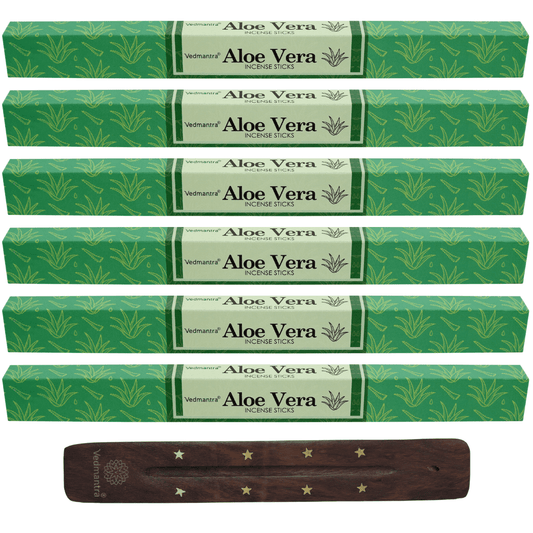 Vedmantra 6 Pack Premium Incense Stick - Aloe Vera.