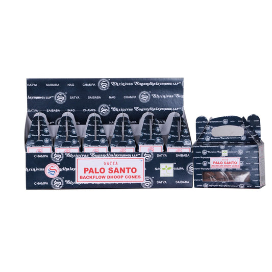 Satya Palo Santo Backflow Cones.