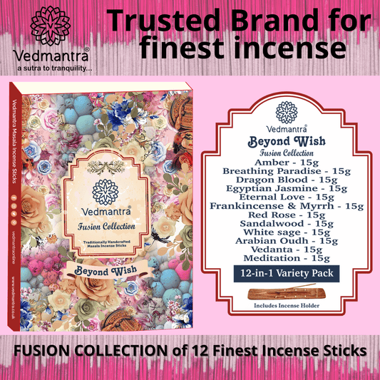 Vedmantra Fusion Collection Incense Sticks - Beyond Wish.
