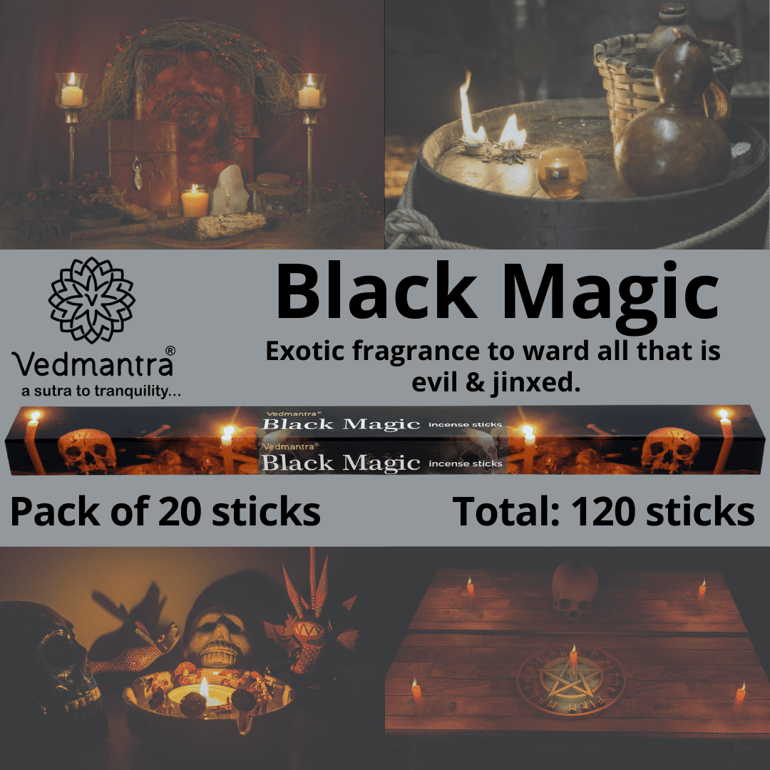 Vedmantra 6 Pack Premium Incense Stick - Black Magic.
