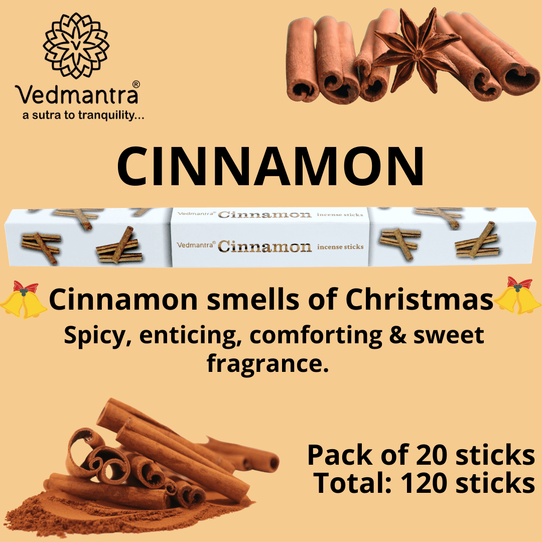 Vedmantra 6 Pack Premium Incense Stick - Cinnamon.