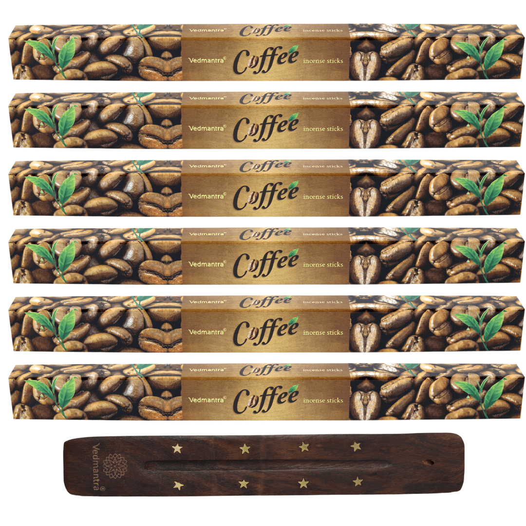 Vedmantra 6 Pack Premium Incense Stick - Coffee.
