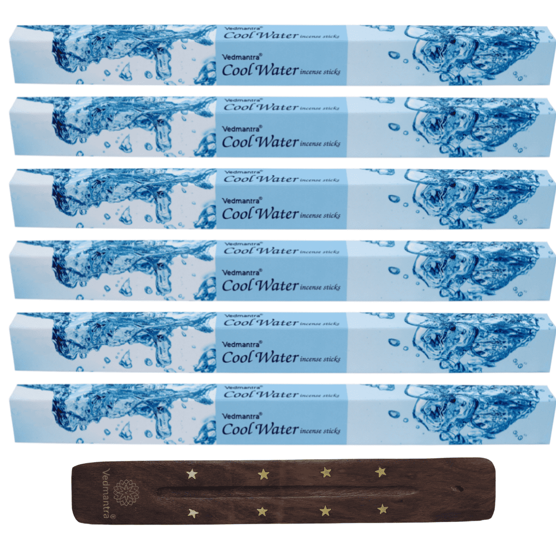 Vedmantra 6 Pack Premium Incense Stick - Cool Water.