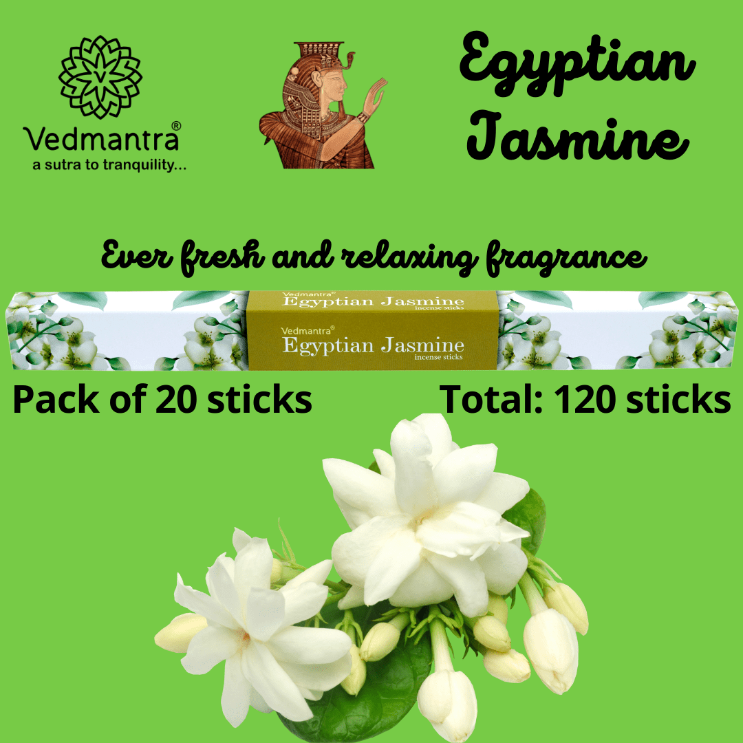 Vedmantra 6 Pack Premium Incense Stick - Egyptian Jasmine.