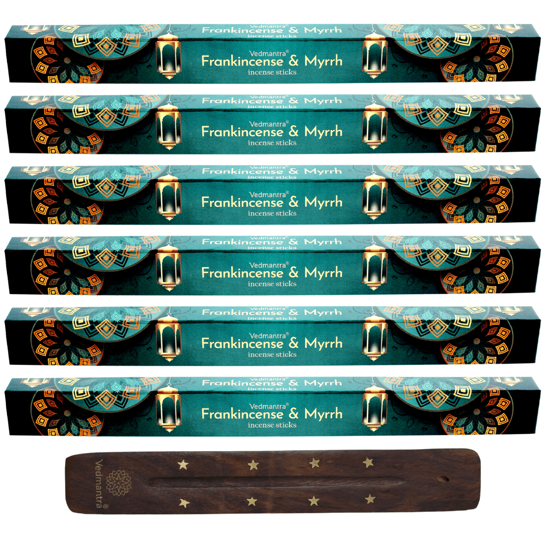 Vedmantra 6 Pack Premium Incense Stick - Frankincense & Myrrh