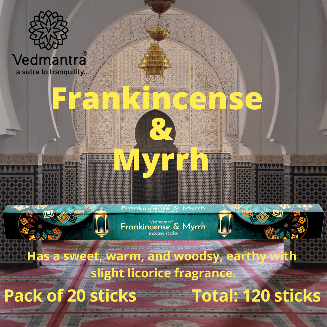 Vedmantra 6 Pack Premium Incense Stick - Frankincense & Myrrh