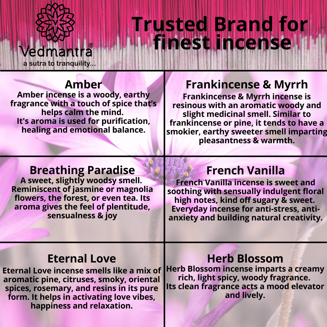 Vedmantra Fusion Collection Incense Sticks - Holy Smoke.