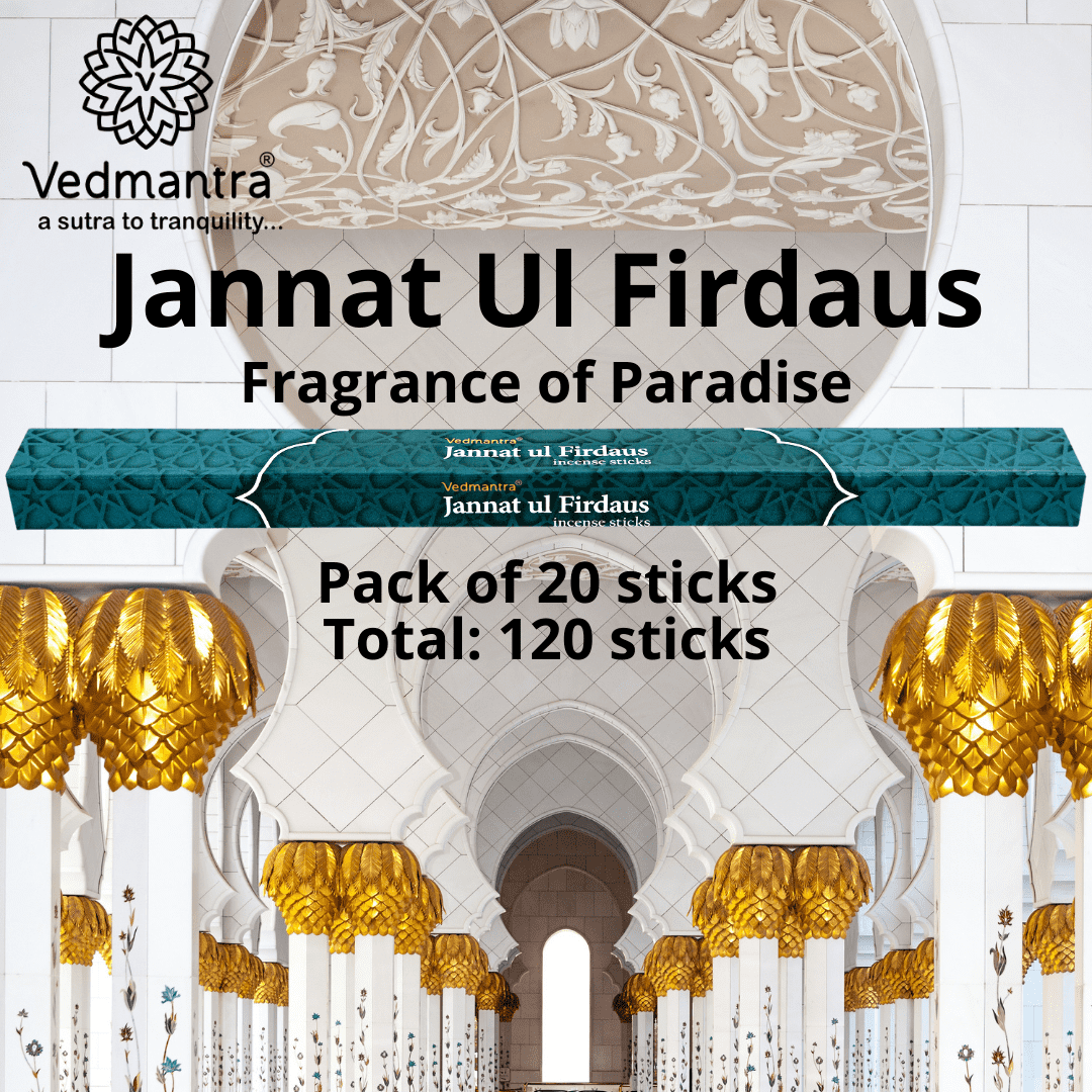 Vedmantra 6 Pack Premium Incense Stick - Jannat ul Firdaus.
