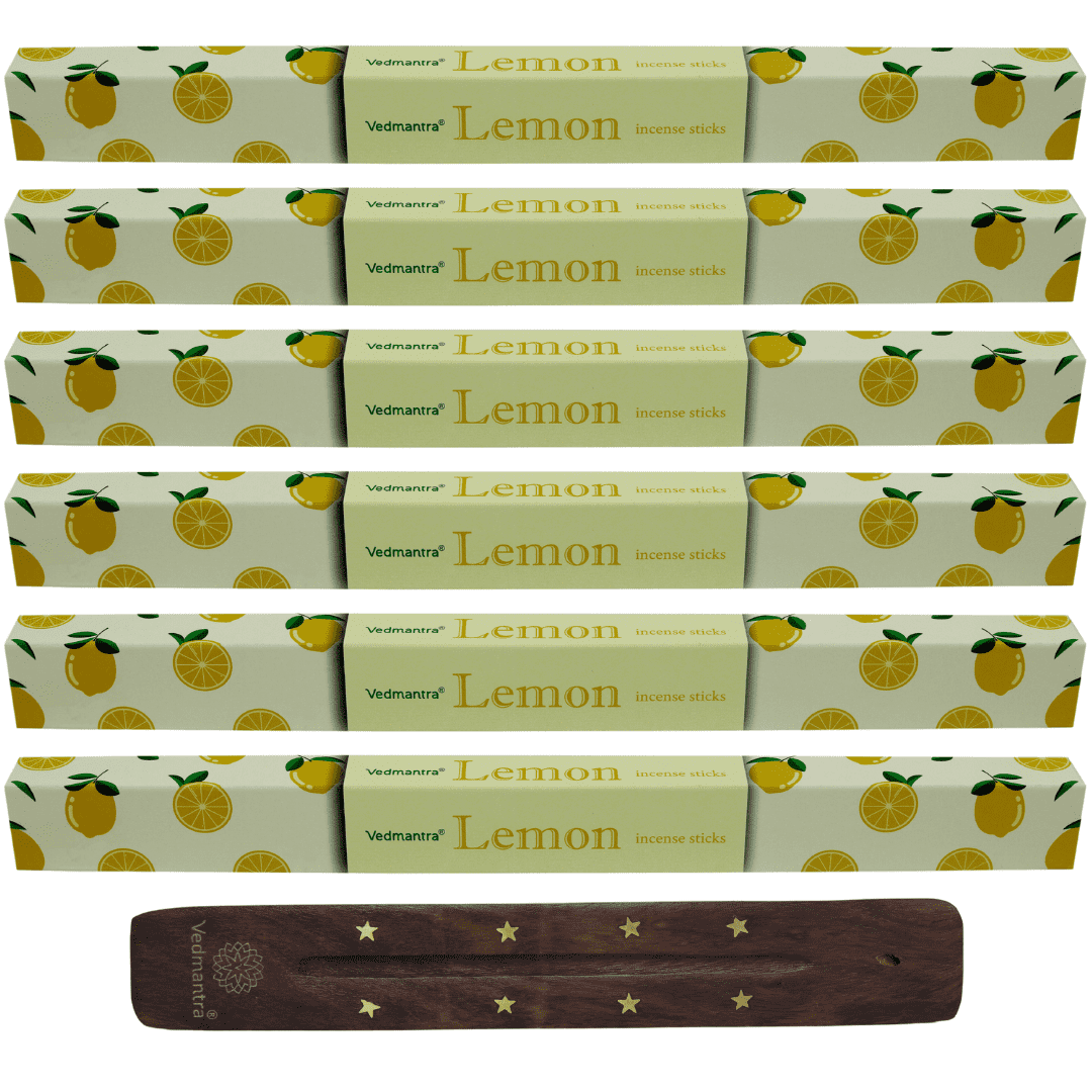 Vedmantra 6 Pack Premium Incense Stick - Lemon.