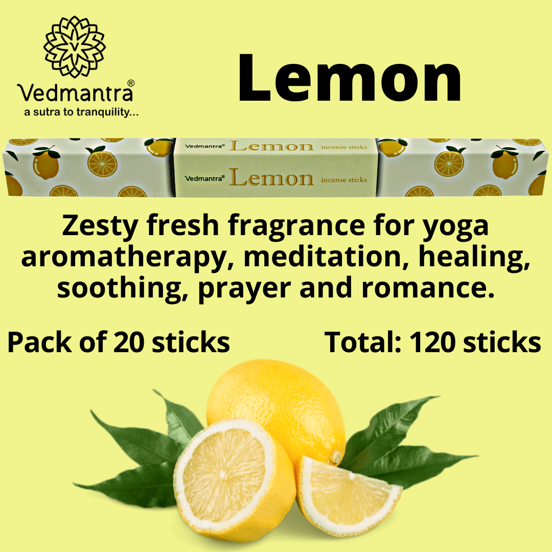 Vedmantra 6 Pack Premium Incense Stick - Lemon.