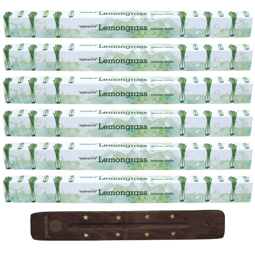 Vedmantra 6 Pack Premium Incense Stick - Lemongrass.