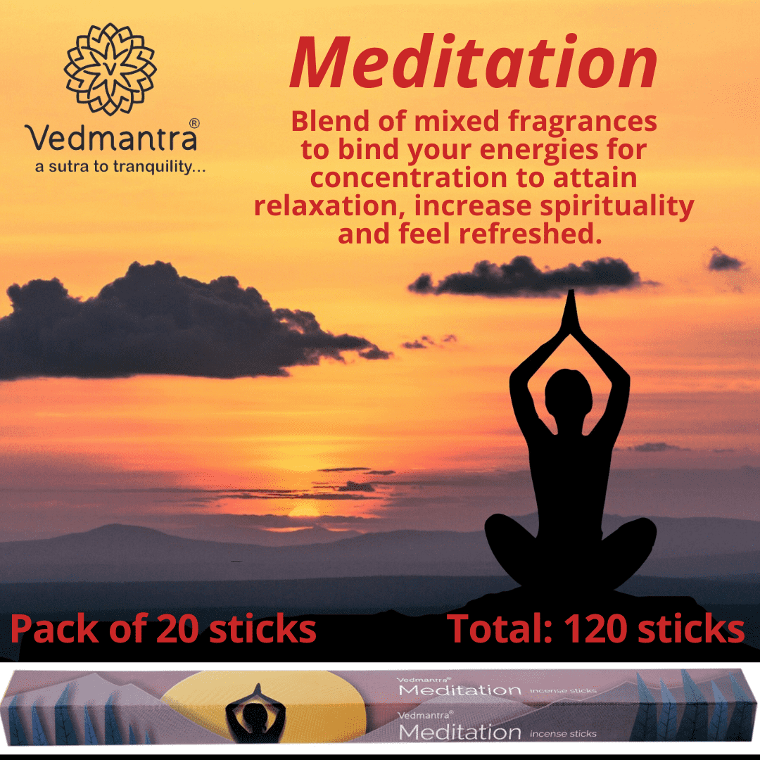 Vedmantra 6 Pack Premium Incense Stick - Meditation