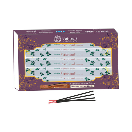 Vedmantra 6 Pack Premium Incense Stick - Patchouli.