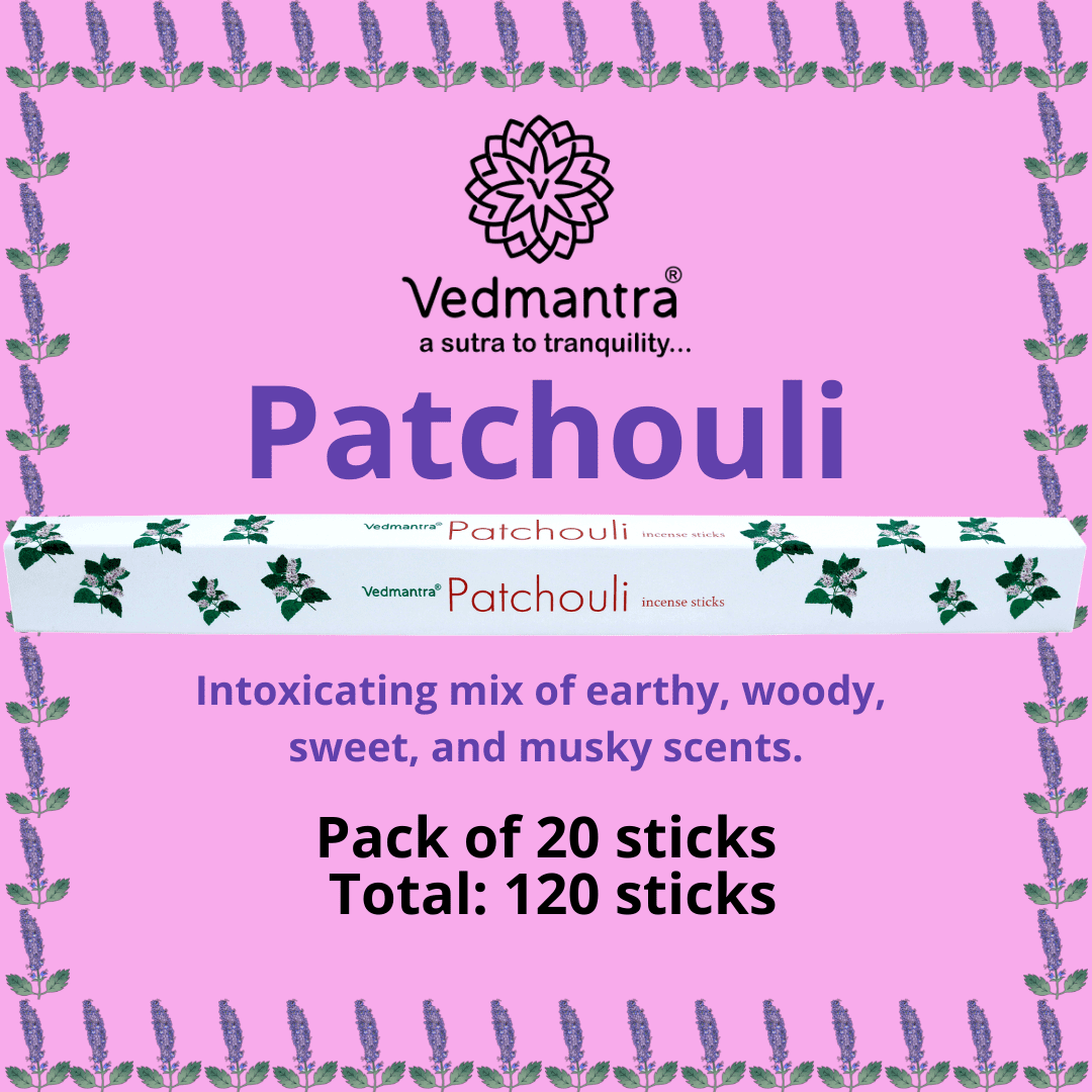Vedmantra 6 Pack Premium Incense Stick - Patchouli.
