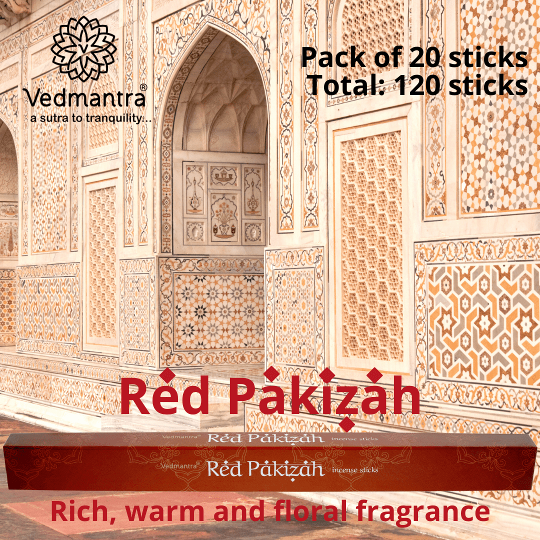 Vedmantra 6 Pack Premium Incense Stick - Red Pakizah.