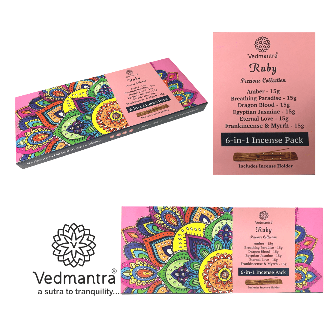 Vedmantra Precious Collection Incense Sticks - Ruby.