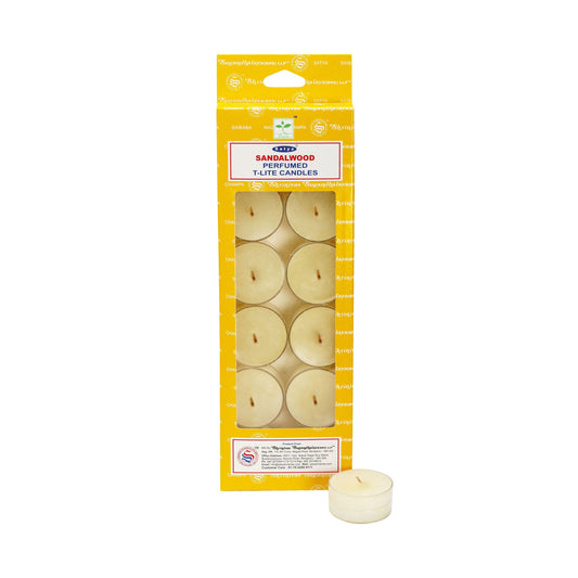 Satya Sandalwood Scented Tea Light Candles