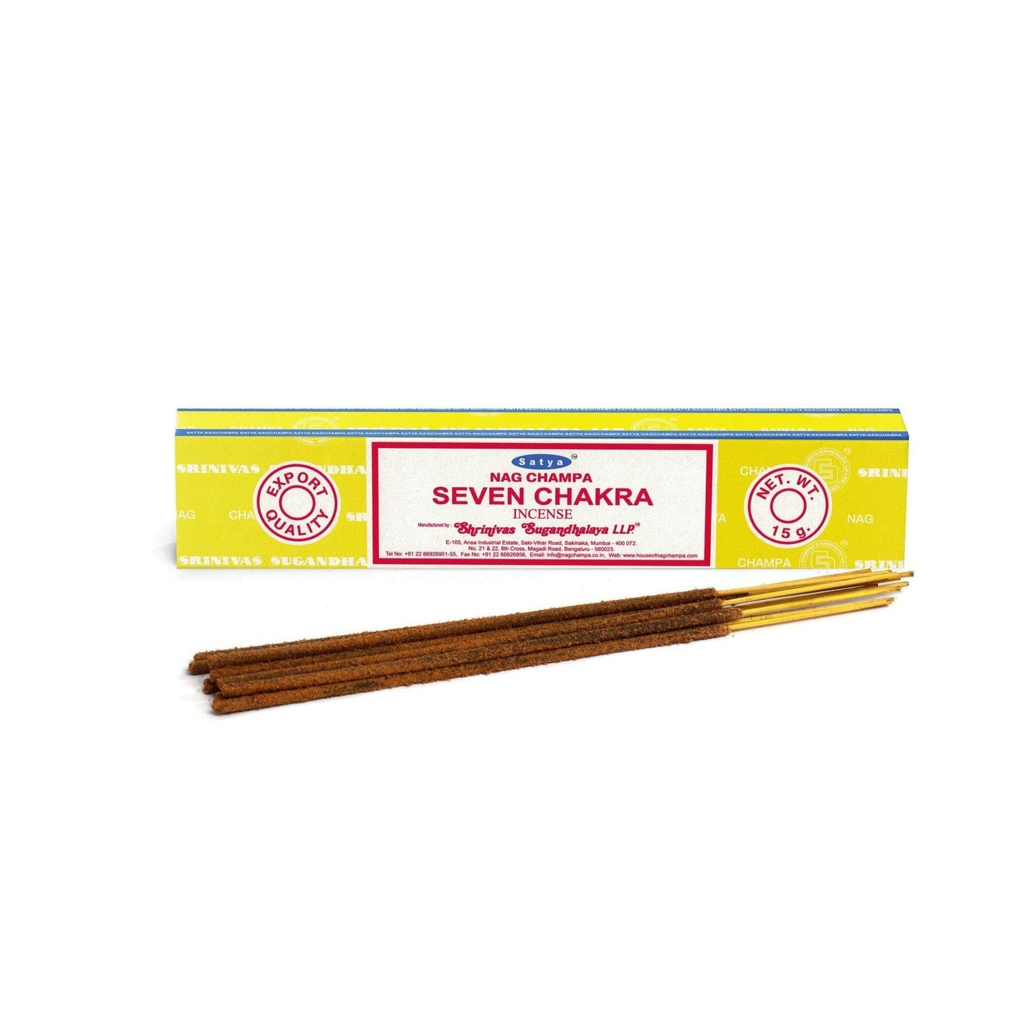 Satya Seven Chakra Masala Incense Sticks.