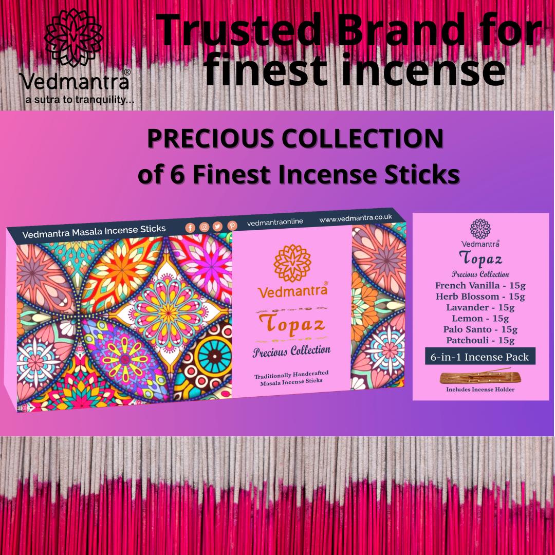 Vedmantra Precious Collection Incense Sticks - Topaz