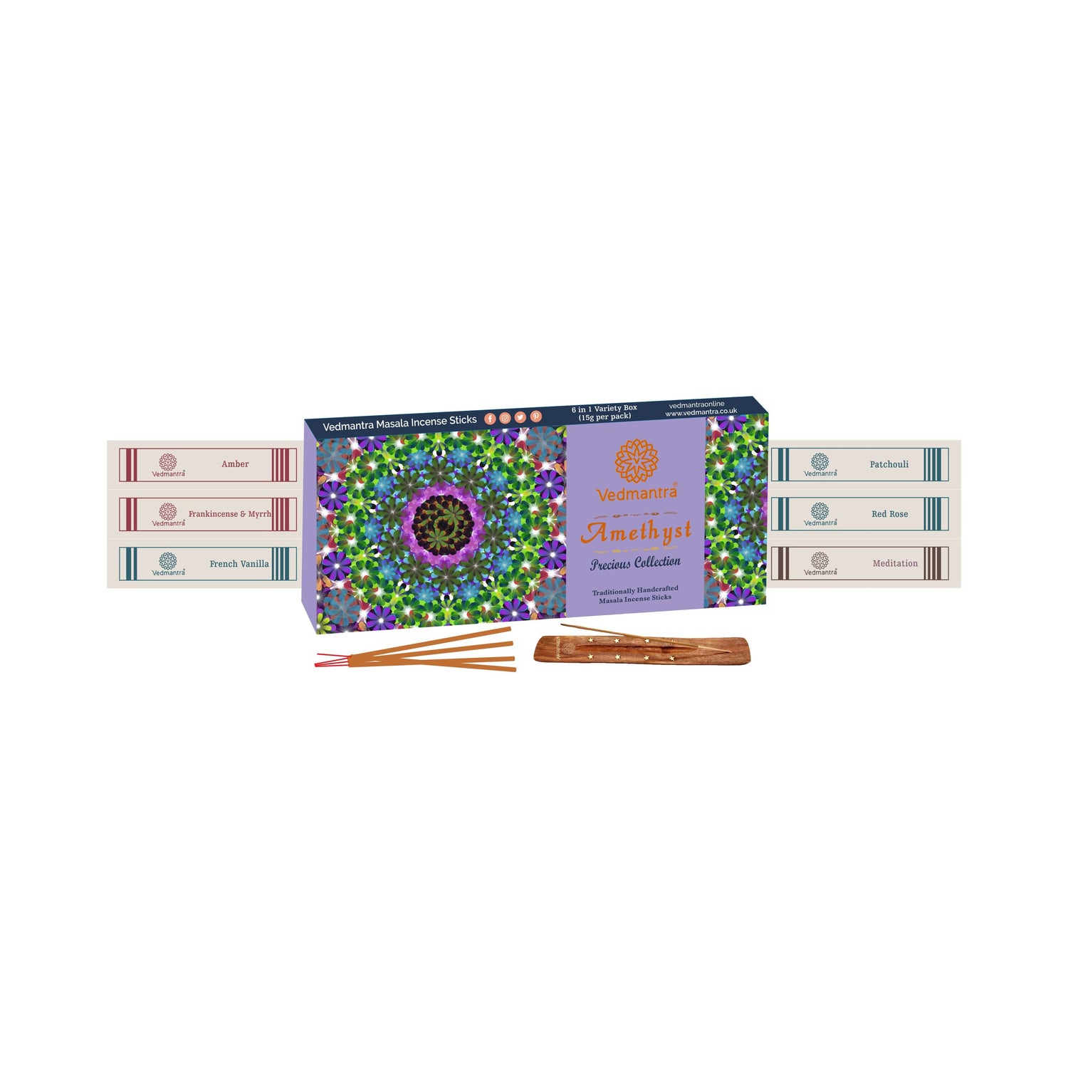 Vedmantra Precious Collection Incense Sticks - Amethyst.