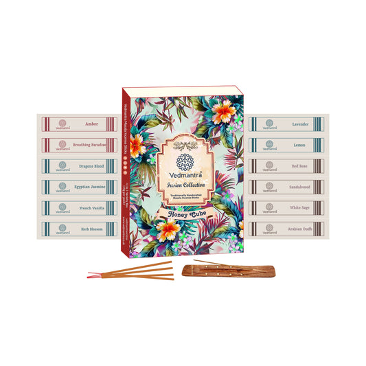 Vedmantra Fusion Collection Incense Sticks - Honey Cube.