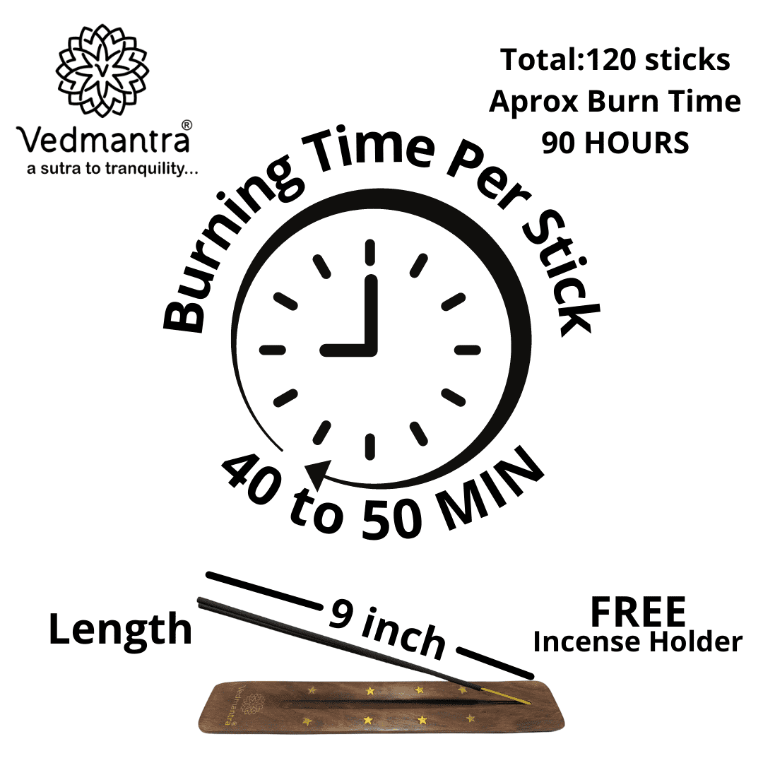 Vedmantra 6 Pack Premium Incense Stick - Amber.