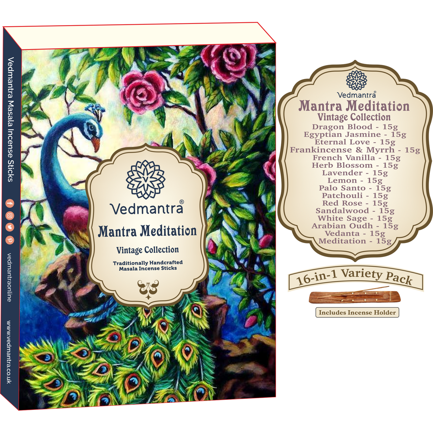 Vedmantra Vintage Collection Incense Sticks - Mantra Meditation.