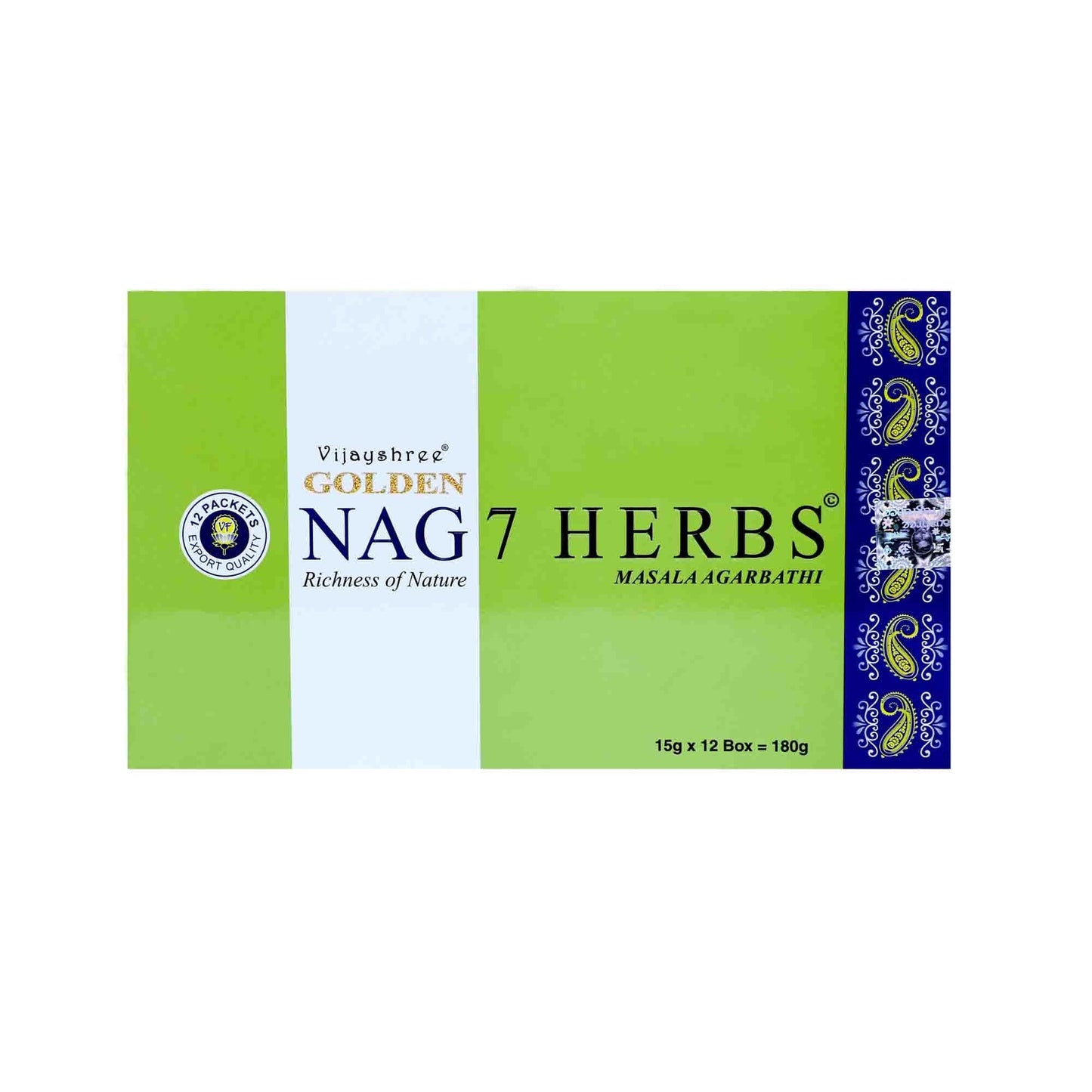 Vijayshree Nag 7 Herbs Masala Incense Sticks.