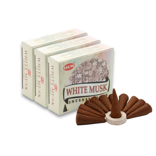 Hem White Musk Dhoop Cones.